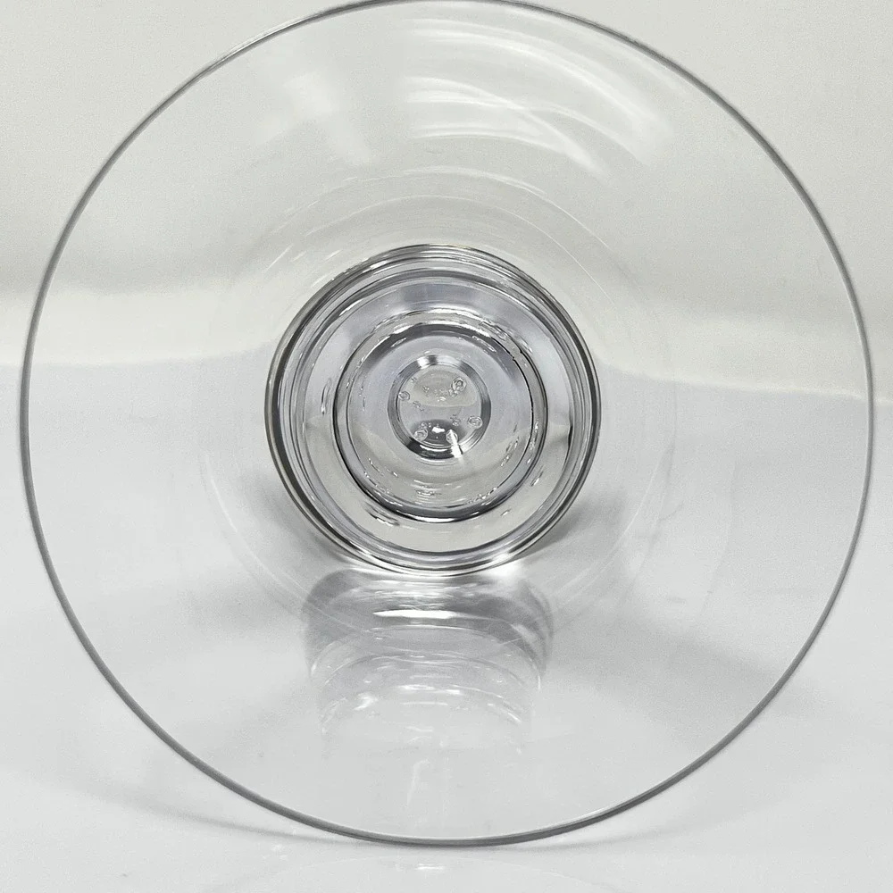 Krosno Verve Martini Bubble Stem Cocktail Glass Heavy Modern Futuristic Set of 3